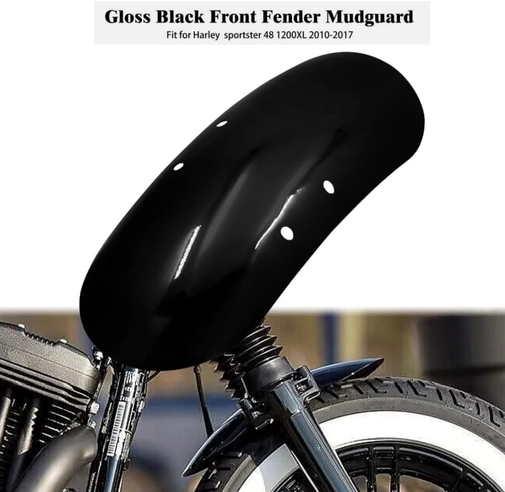 ya 23 10.7 baidi Gloss Black Motorcycle Front Short Fender for Harley 48 XL1200X 2010-2022 Steel