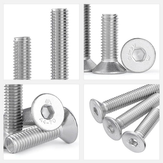 ya 16 10.20 baidi M2 M2.5 M3-M10 A4 Stainless Steel Allen Hex Socket Countersunk Head Screws Bolts