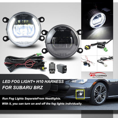 ya 7 8.24 baidi LED DRL fog light with H10 switch relay wiring harness for 17-20 for Subaru BRZ