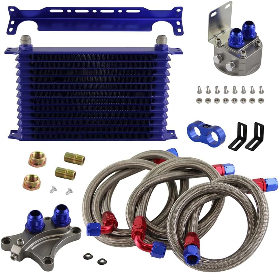 ya 12 10.8 baidi 13 Row Trust Oil Cooler Kit for Nissan Silvia S13 S14 S15 180SX 200SX SR20DET BL