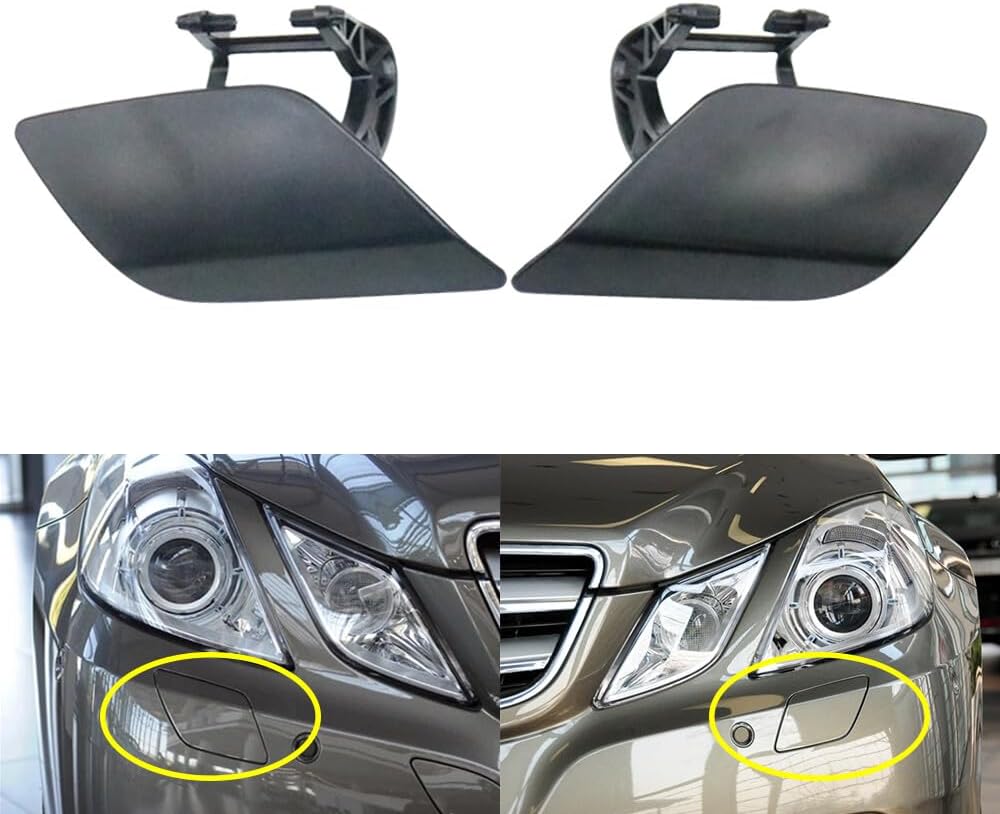 ya 27 10.13 baidi 2X For 09-12 for Mercedes-Benz E Class Front LH+RH Headlight Washer Nozzle Cover Cap