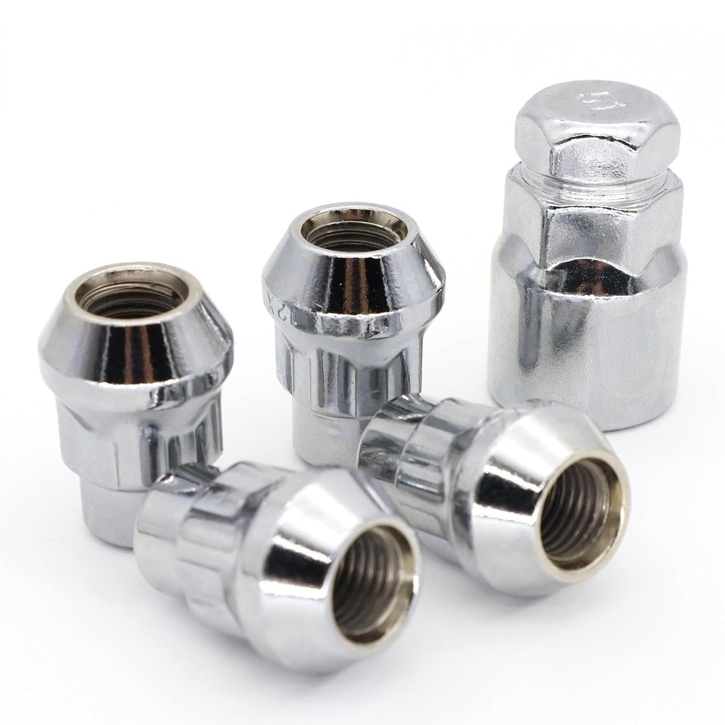 ya 5 8.10 4X Car M12 X 1.5 Locking Wheel Nuts Tapered for SEAT & Key for Ford Fiesta 1971-2023