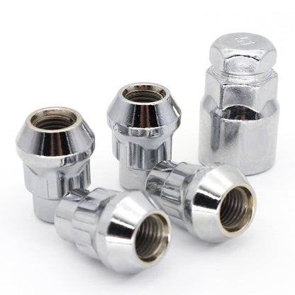 ya 5 8.10 4X Car M12 X 1.5 Locking Wheel Nuts Tapered for SEAT & Key for Ford Fiesta 1971-2023