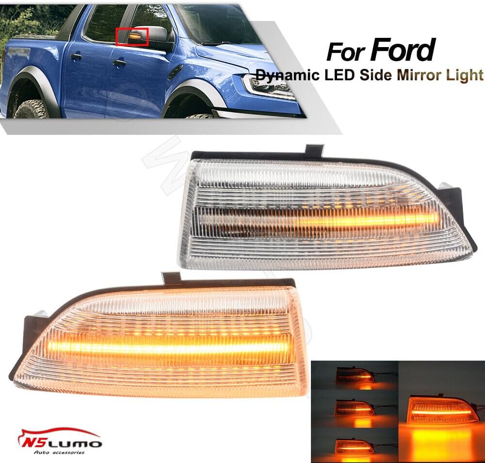 ya 4 8.10 For 12-21 for Ford Ranger T6 Raptor Sequential LED Side Mirror Signal Indicator Lamp