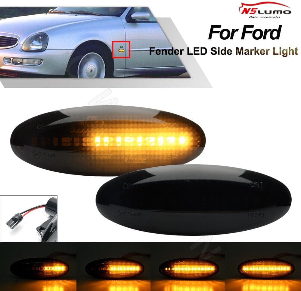 ya 7 8.24 baidi Luce posizione laterale del parafango LED per for Ford Escort Mondeo Cougar Scorpio