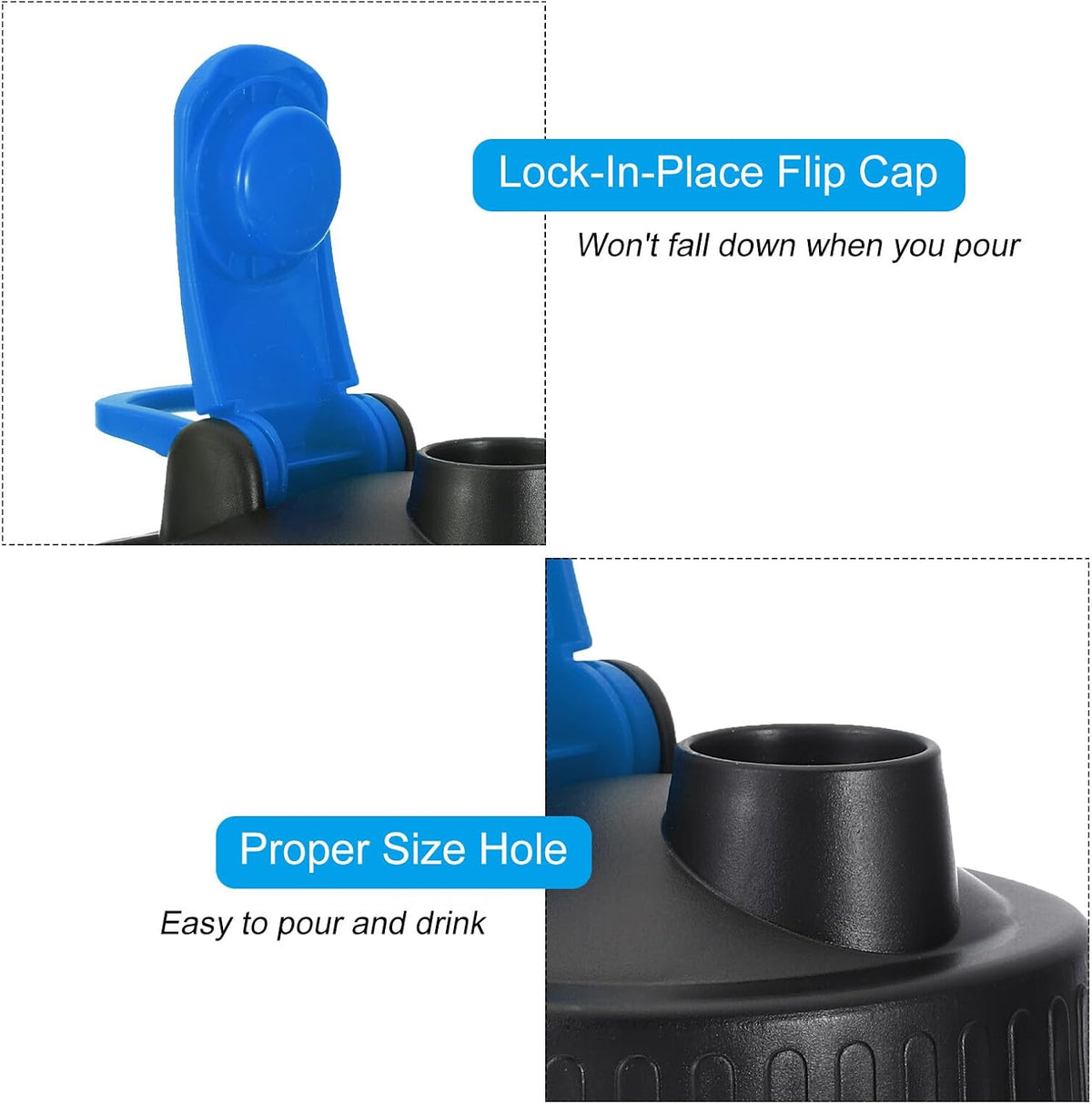 ya 14 9.20 baidi Mason Jar Pour Spout Lids 4 Pcs Wide Mouth Flip Cap Pour Lids Black/Blue-1