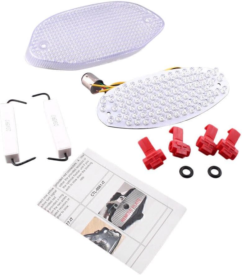 ya 5 8.24 baidi Clear LED Turn Signals Brake & Running Light Fit for BMW F650CS 01-04 R1100S 98-04