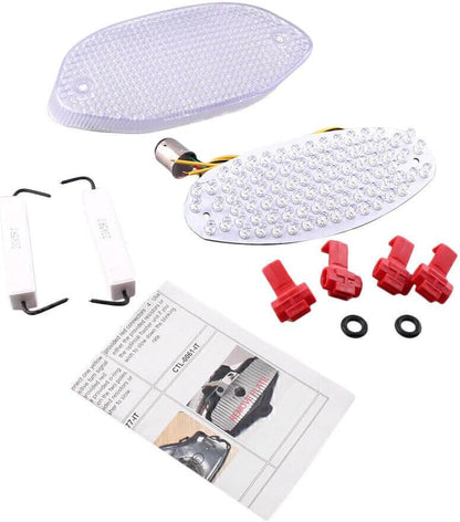 ya 5 8.24 baidi Clear LED Turn Signals Brake & Running Light Fit for BMW F650CS 01-04 R1100S 98-04