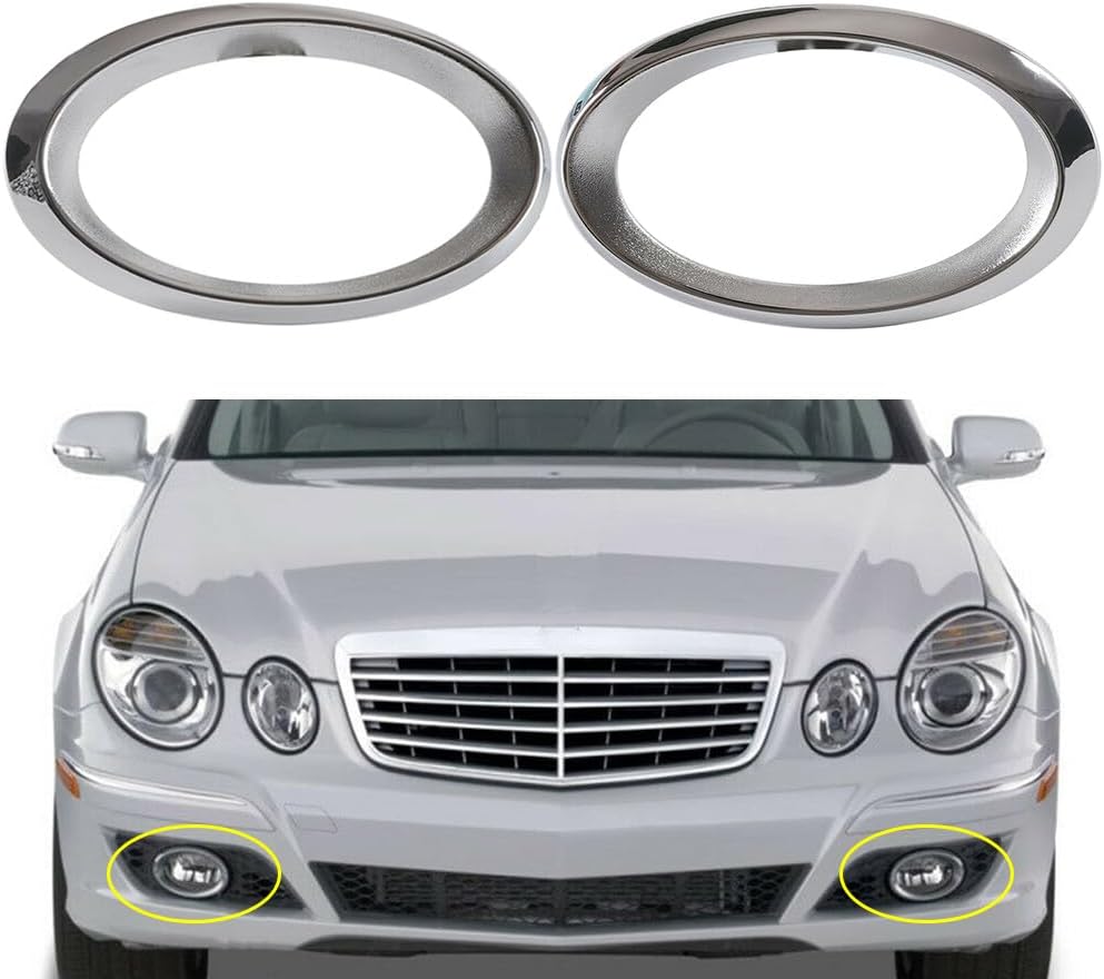 ya 5 8.10 Pair Fog Lamp Chrome Covers Fits for Mercedes-Benz S211 W211 E-CLASS W211 Left+Right