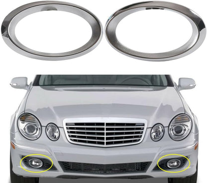 ya 5 8.10 Pair Fog Lamp Chrome Covers Fits for Mercedes-Benz S211 W211 E-CLASS W211 Left+Right