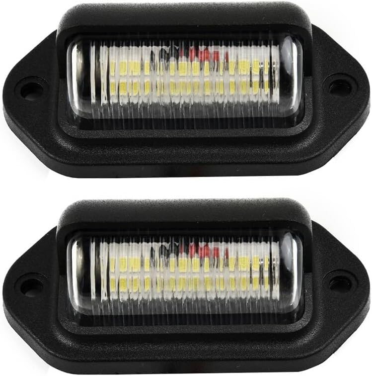 ya 13 9.15 baidi 2X 12V 6LED Licence Number Plate Light For Truck Trailer Boat Caravan Waterproof