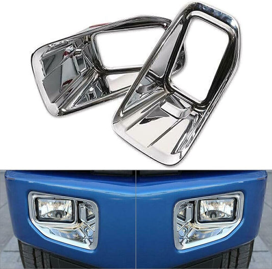 ya 9 10.24 2x Chrome Car Front Fog Light Decoration Cover Trim Fit for Ford F-150 2015