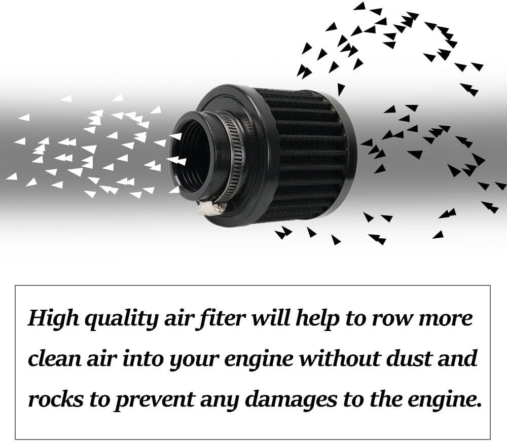 ya 13 9.15 baidi Black 35mm Car Air Filter Universal Cold Air Intake Filter High Flow Breather