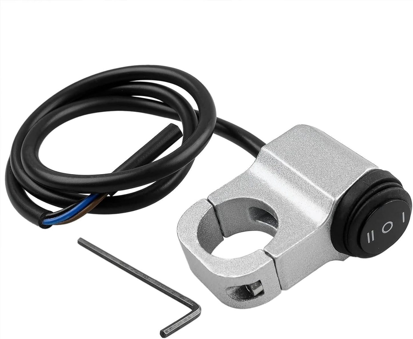 ya 4 8.24 baidi 7/8 22-23mm Handlebar On-Off-On Control CNC Craft Mounting Bracket Suits/Silver