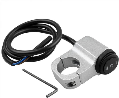 ya 4 8.24 baidi 7/8 22-23mm Handlebar On-Off-On Control CNC Craft Mounting Bracket Suits/Silver