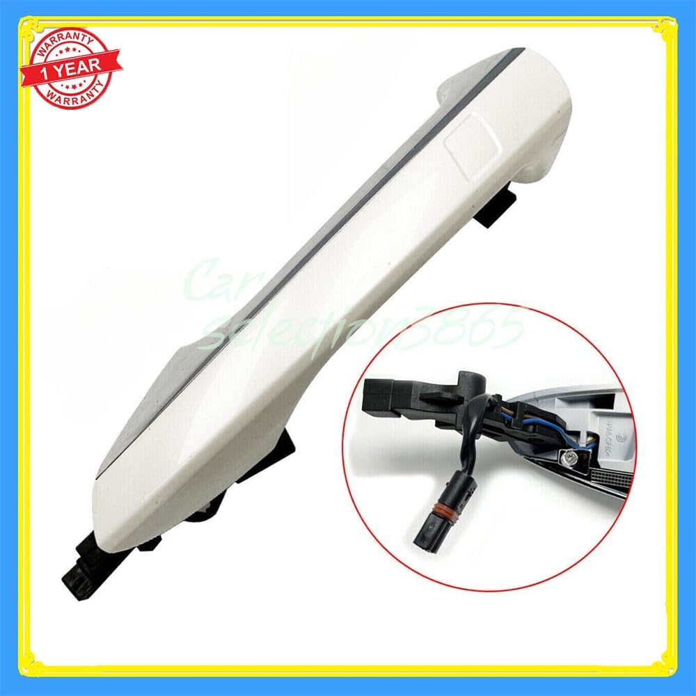 ya 2 8.15 White + Chrome Front Left Door Handle Keyless Suitable for Mercedes W204 W212 C/E Class 