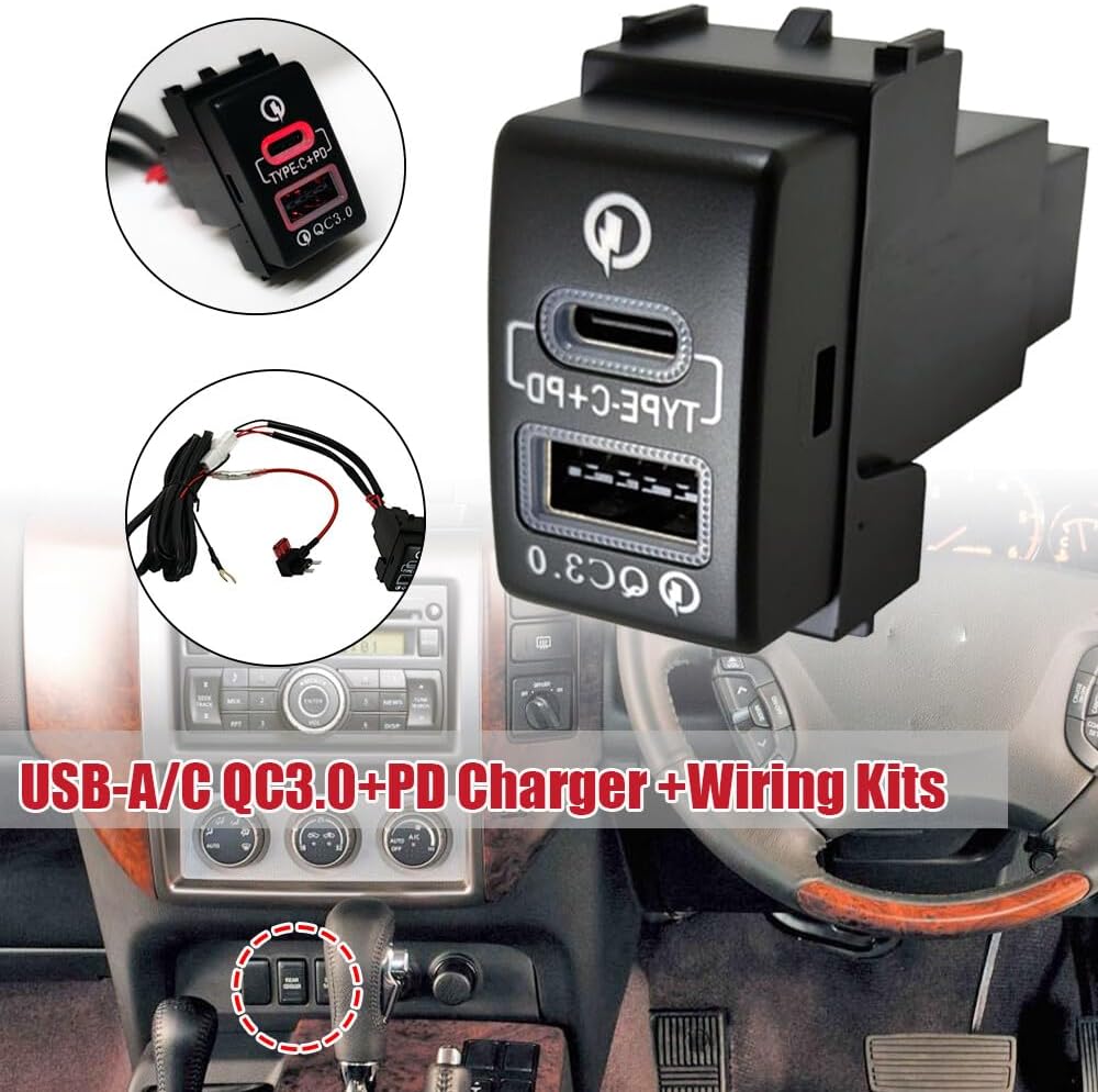 ya 13 9.15 baidi For for Nissan for Altima Sentra for X-Trail Pathfinder Frontier Rogue USB QC3.0 for Charger PD