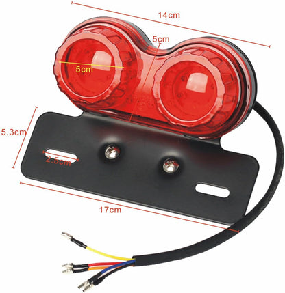 ya 10 9.16 zhengce Motorcycle LED Tail Light Indicator Brake Light Rear Lamp Number Plate 3 in