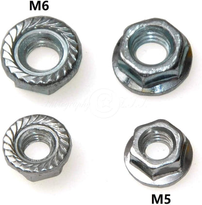 ya 13 9.15 baidi 2x/Lot Aluminum Hex M5+M6 Nuts Locknuts for Motorcycle Bike RC Model Repair Unit