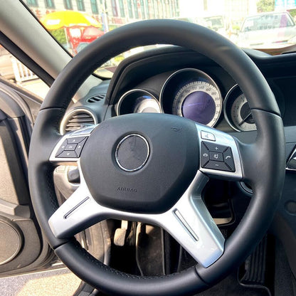ya 4 8.24 baidi Steering Wheels Chrome Cover for Mercedes-benz C Class 2008-14 W204