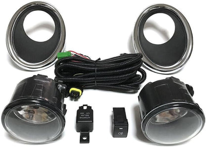 ya 10 9.16 zhengce Pair Fog Light Lamp+Wiring+Switch Kit for Nissan QASHQAI J11 2014-2017 2016