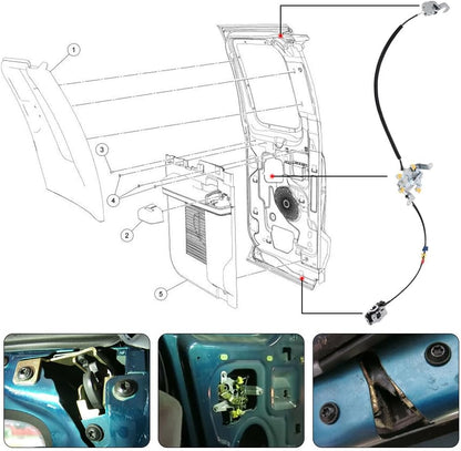 ya 11 9.14 baidiL&R Rear Door Latch Lock Cable Extended Cab for 99-07 for Ford F250 F350 Super Duty 1