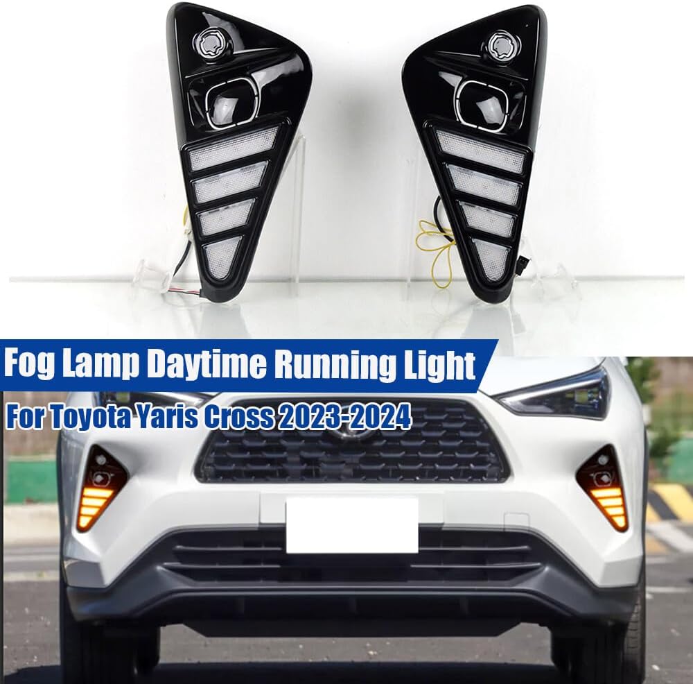 ya 13 9.15 baidi LED Daytime Running Light w Turn Signal Fog Light For for Toyota Yaris Cross 2023-24
