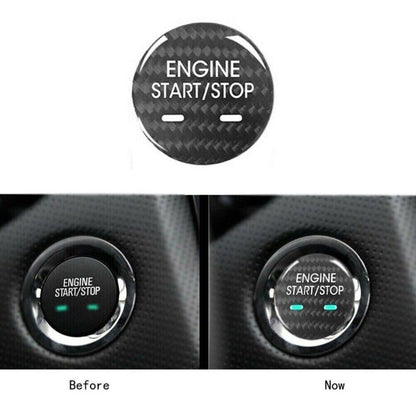 ya 6 8.24 baidi for Cadillac CT6 XT5 SRX 1pcs Carbon Fiber Engine Button Stop Button Cover USA