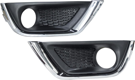 ya 4 8.8 Front bumper fog lamp cover frame chrome decoration one pair for Jeep Compass 2017-2020