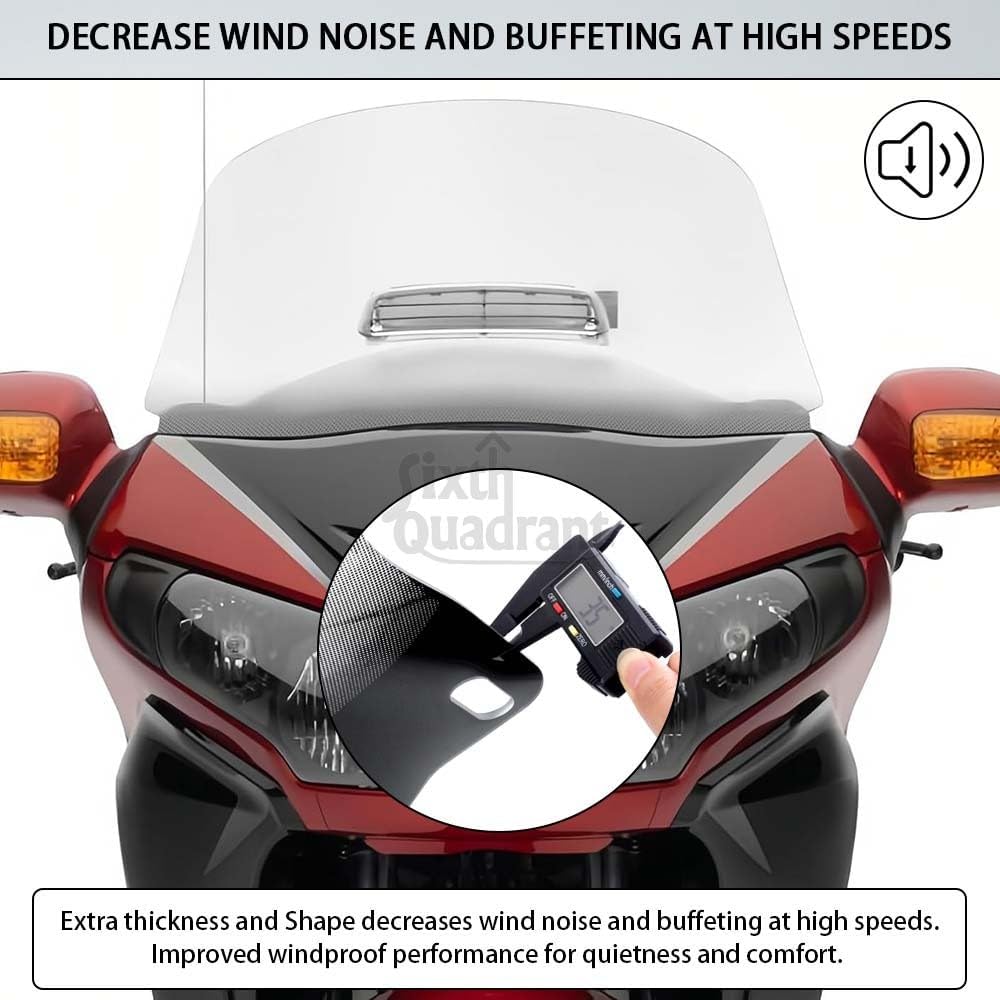 ya 23 10.7 baidi Motorcycle Fairing Windshield Windscreen w/ Vent Fit for Honda Gold Wing GL1800