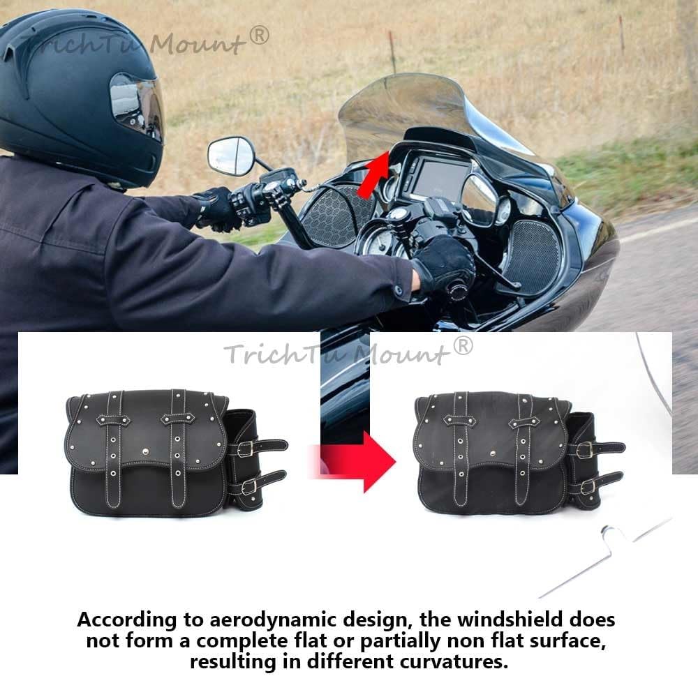 ya 23 10.7 baidi Clear 13 Wave Windshield Windscreen Fit for Harley Road Glide 3 FLTRT 2015-2025