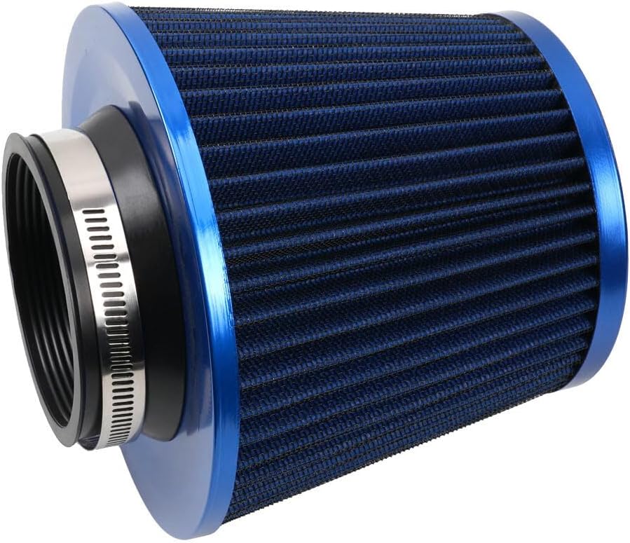 ya 13 9.15 baidi Blue 3 High Flow Inlet Dry Air Filter Cold Air Intake Cone Replacement 76mm