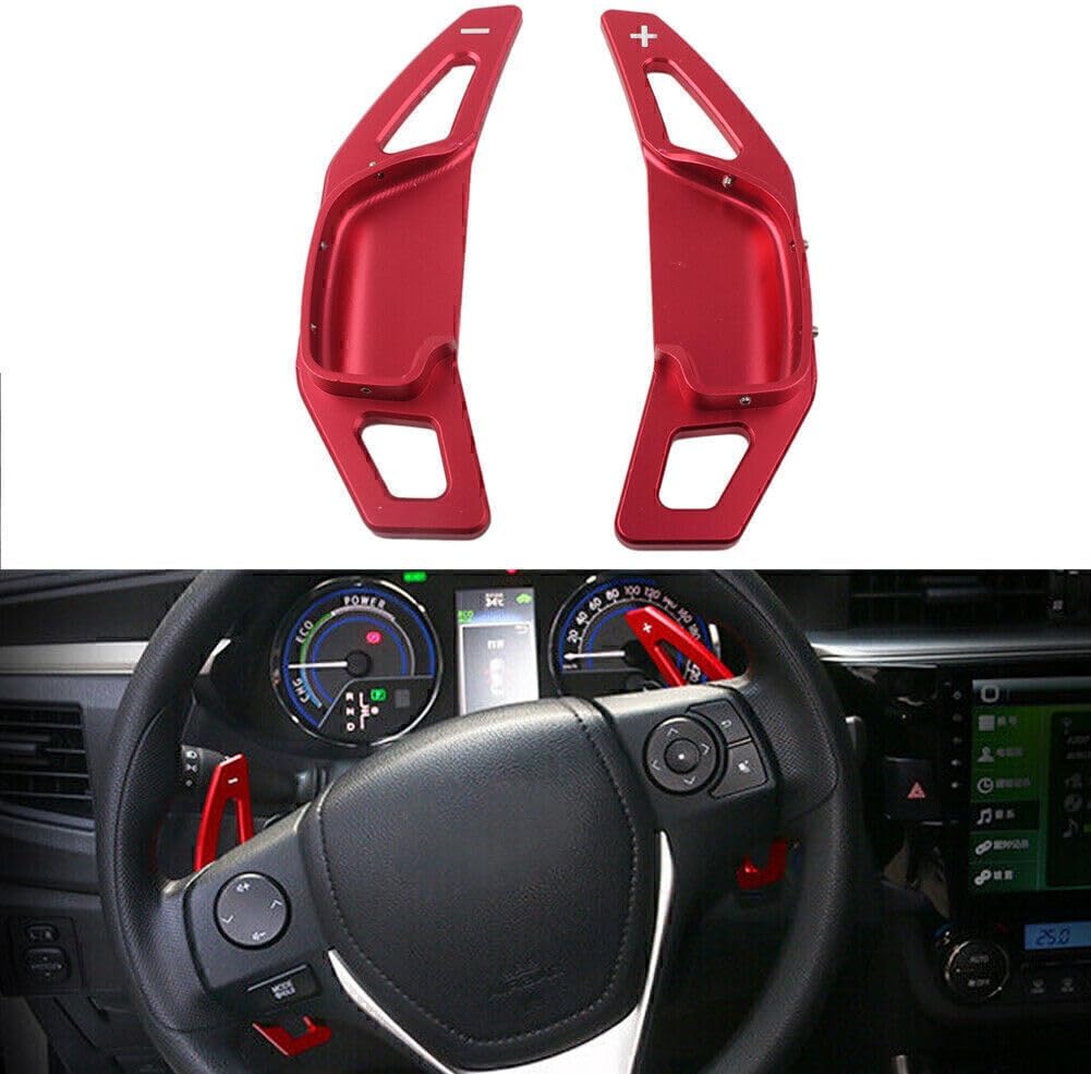 ya 5 8.24 baidi Shifters Gear Shift Steering Wheel Extension Paddle Fit for Toyota for Corolla for Camry Red