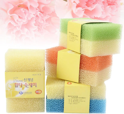 ya 14 9.20 baidi 10PCS Simulation Loofah Scouring Pad Kitchen Dishwashing Spon Cleaning Pad-1