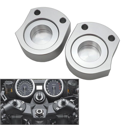 ya 4 8.8.2 for Kawasaki ZX14R/ZZR1400 2006-2018 Silver CNC Handlebar Riser Spacer Kit