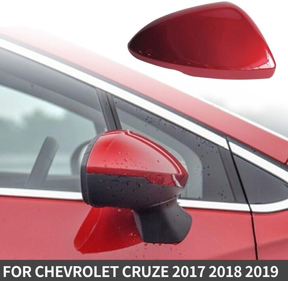 ya 11 9.14 baidiRight Side Mirror Cover Cap Red Replacement for Chevrolet for Cruze 2017 2018 2019