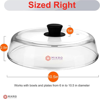 ya 14 9.20 baidi Microwave Oven Food Tray with Glass Splash Protection, BPA-, Dishwasher - 10.5-inch --1