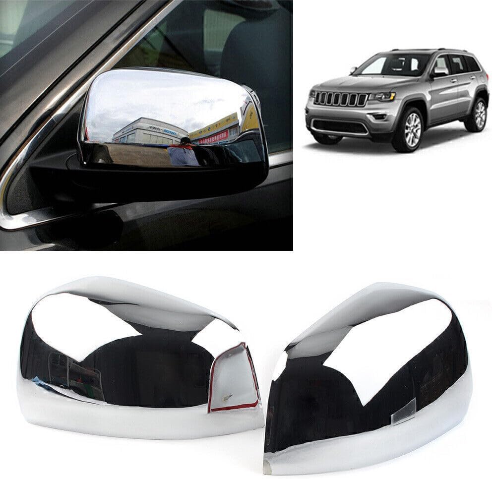 ya 11 9.14 baidiChrome Door Side Rear View Mirror Trim Cover for Jeep for Grand Cherokee 2011-2017