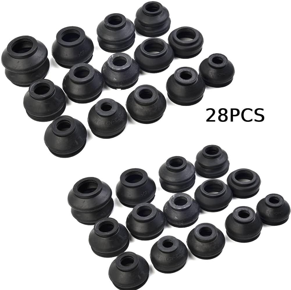 ya 4 8.14 28Pcs Ball Joint Boot Suspension Steering Dust Cover Track Tie Rod Linkage Kit