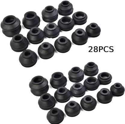 ya 4 8.14 28Pcs Ball Joint Boot Suspension Steering Dust Cover Track Tie Rod Linkage Kit
