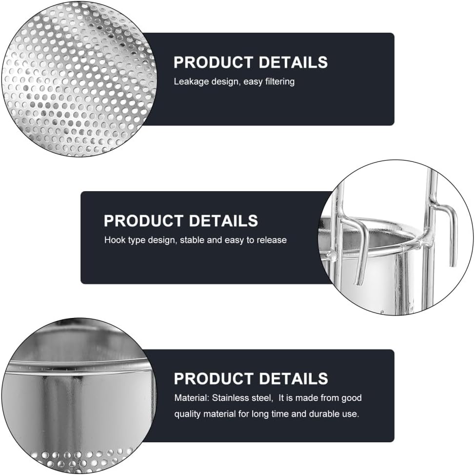 ya 14 9.20 baidi 2 Count Hot Pot Hook Slip Through The Net Dad Strainer Basket Kitchen-1