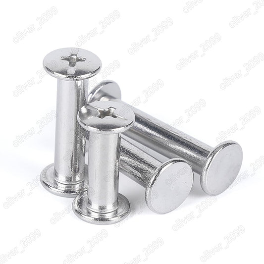 ya 16 10.20 baidi 304 Stainless Steel Chicago Screws Kit Binding Screws Studs Rivets M4 M5