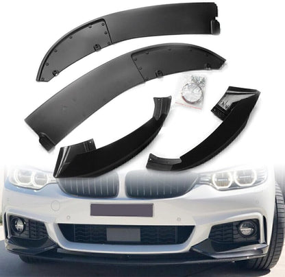 ya 2 8.15 Front Bumper Lip Matte Black Fit for BMW F32 F33 F36 4 Series M Sport 2014-2020 Auto