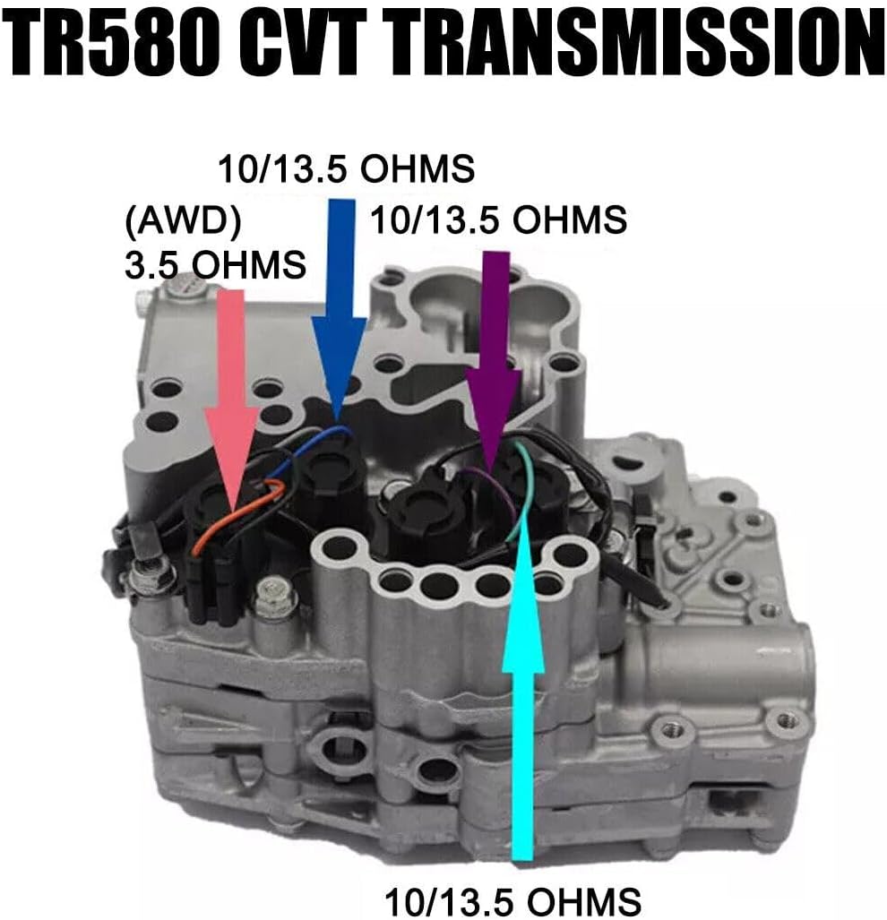 ya 10 9.16 baidi 4PCS Torque Converter AWD Control & Lock-Up Solenoid for Subaru CVT TR580 TR690 1