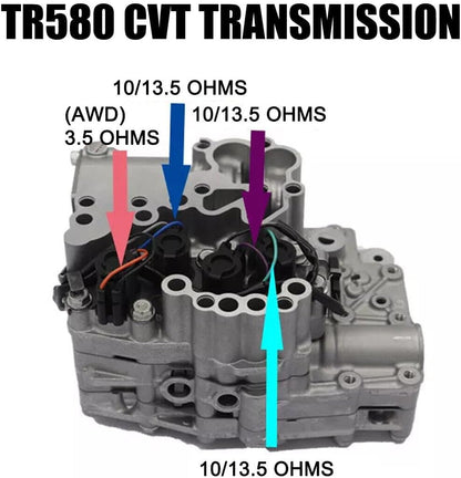 ya 10 9.16 baidi 4PCS Torque Converter AWD Control & Lock-Up Solenoid for Subaru CVT TR580 TR690 1