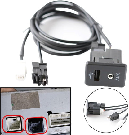 ya 23 10.7 baidi 28023-4BA0B for for Nissan 2013-2019 Auxiliary AUX Stereo Adaptor for Audio Socket+Cable