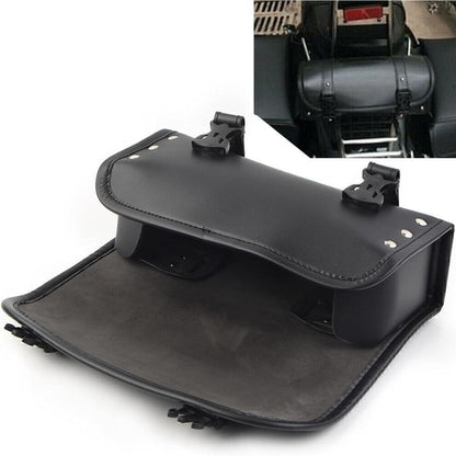 ya 11 9.14 baidiBlack Universal PU Leather Motorcycle Side Saddle Bags Storage Fork Tool Pouch