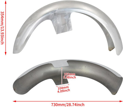 ya 7 8.24 baidi 120 R21 Wrap Front Unpainted Fender Fit for Harley Touring Glide FLH 1986-later