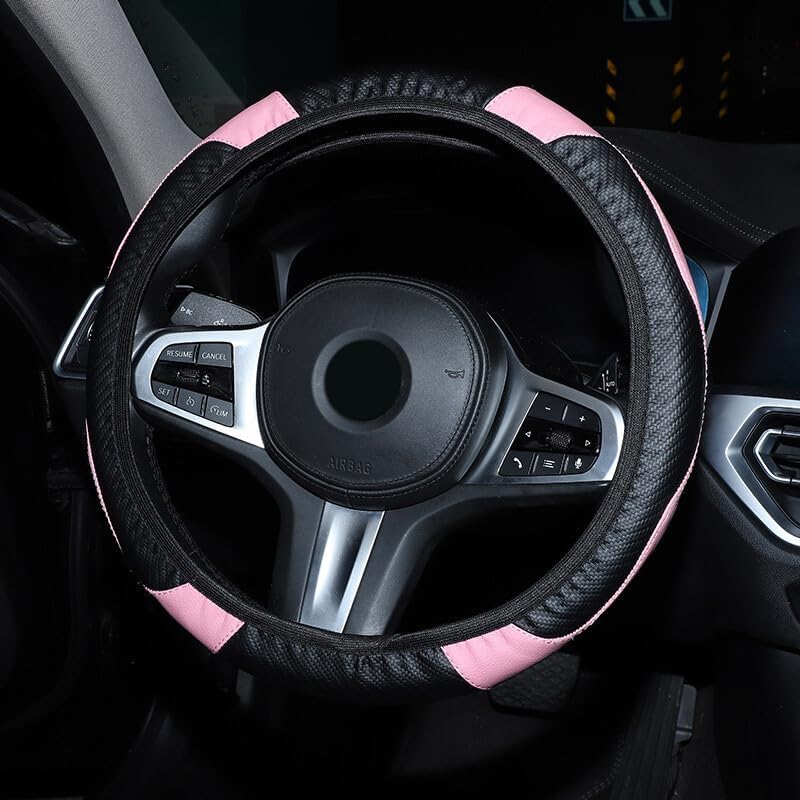 ya 4 8.14 15 inch 38cm Steering Wheel Covers Universal Carbon fiber Stretch