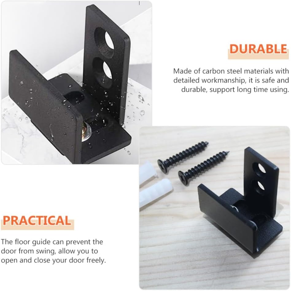 ya 26 10.21 baidi 2 Guide Groove Stopper Barn Door Slider Adjustable Floor
